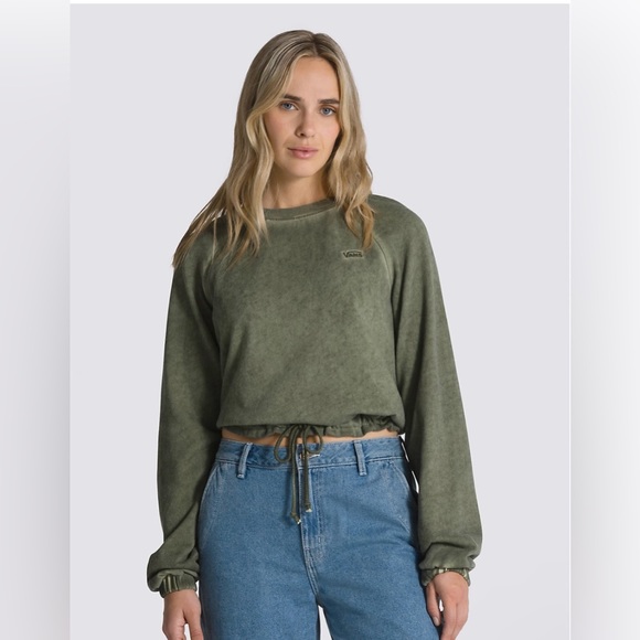 Vans Tops - Vans Womens Retreat Long Sleeve Raglan Fleece Crew, size XS